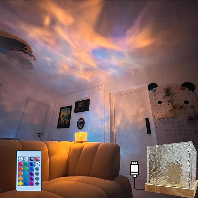Wave Glow Lamp Crystal Romantic Night Light