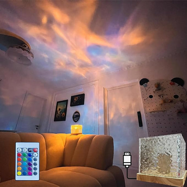 Wave Glow Lamp Crystal Romantic Night Light